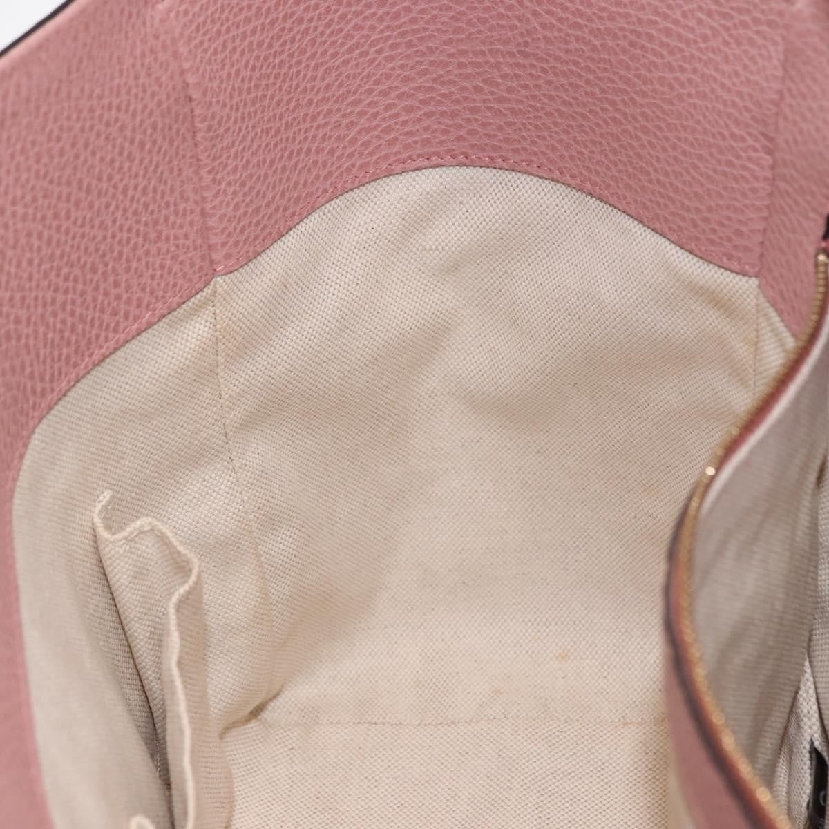 Gucci GUCCI Swing Tote Bag Leather Pink Gold 354408 Authentic am9500