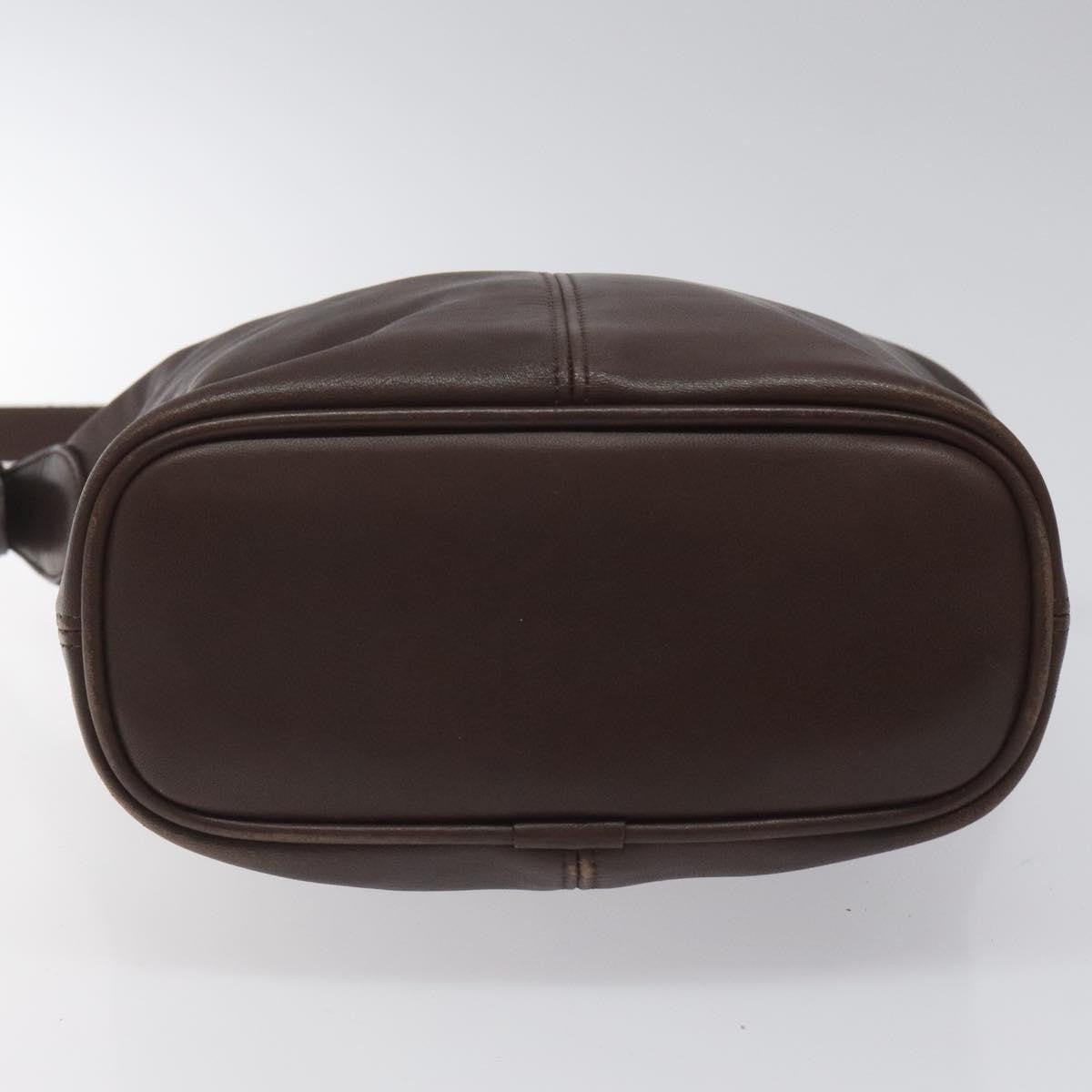 Coach Coach Shoulder Bag Leather Brown gold Authentic am8019