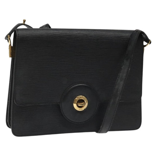Louis Vuitton LOUIS VUITTON Epi Free Run Shoulder Bag Black M52402 LV Authentic 114385