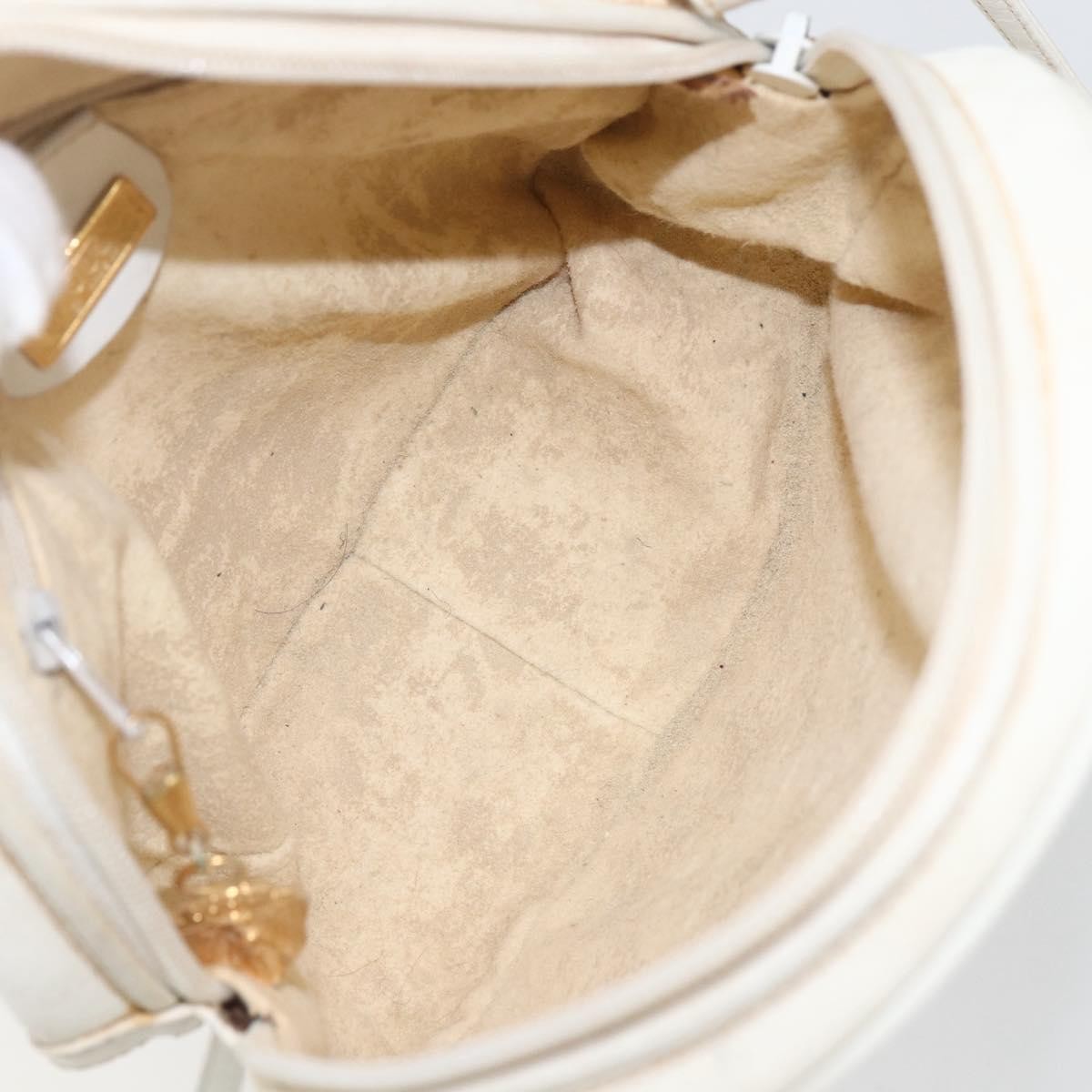 Gucci GUCCI Micro GG Supreme Shoulder Bag Leather White Gold 007 115 0088 Authentic 158504