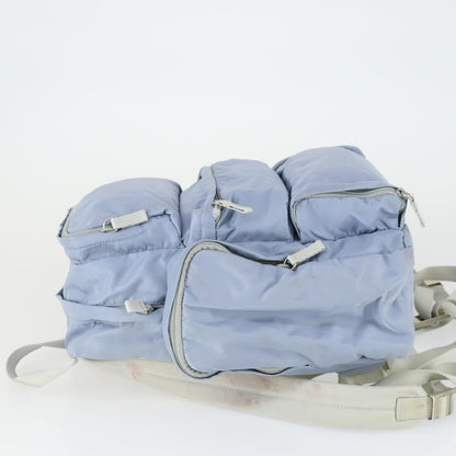 Prada PRADA Backpack Nylon Light Blue Silver Authentic 169576 Bag