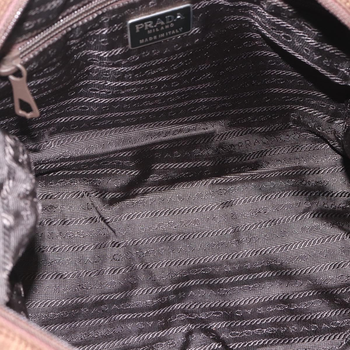 Prada PRADA Shoulder Bag Nylon Brown Authentic 162341