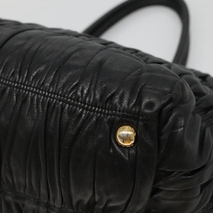 Prada PRADA Hand Bag Leather 2way Black Authentic hk2413