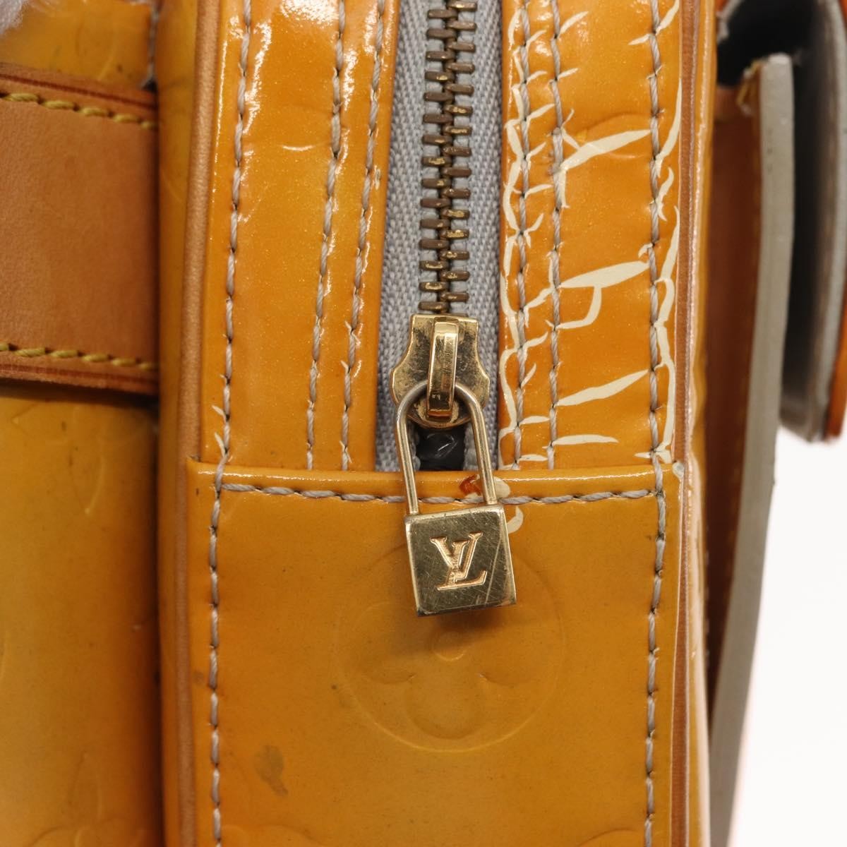 Louis Vuitton LOUIS VUITTON Monogram Vernis Fulton Waist bag Gris M91041 LV Authentic 145461