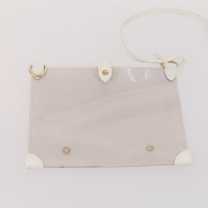 Louis Vuitton LOUIS VUITTON Epi Plage Via Bag Vinyl Leather Clear White M92153 LV Authentic bs33391