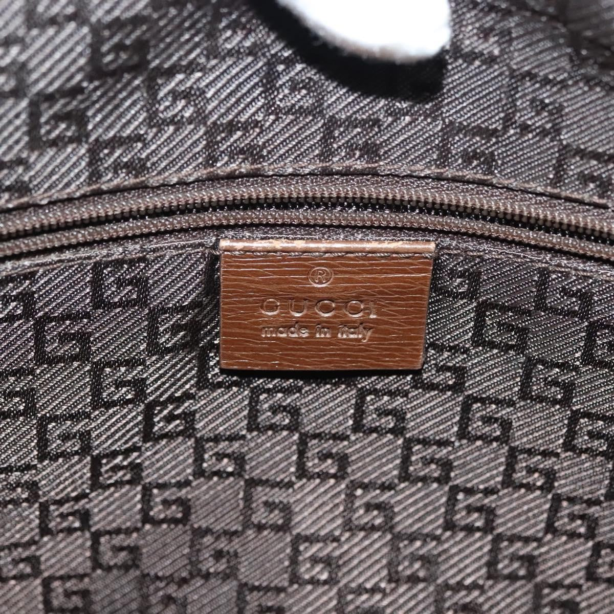 Gucci GUCCI Tote Bag Leather Brown Authentic 133332