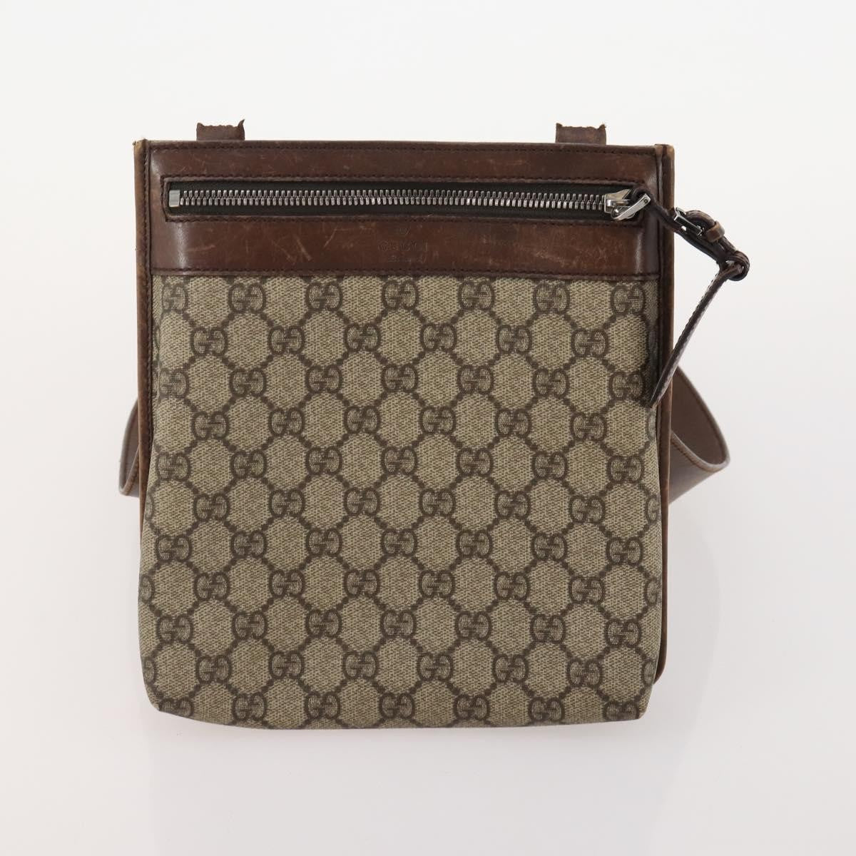Gucci GUCCI GG Canvas Shoulder Bag 4 Set Black Beige Authentic 178854