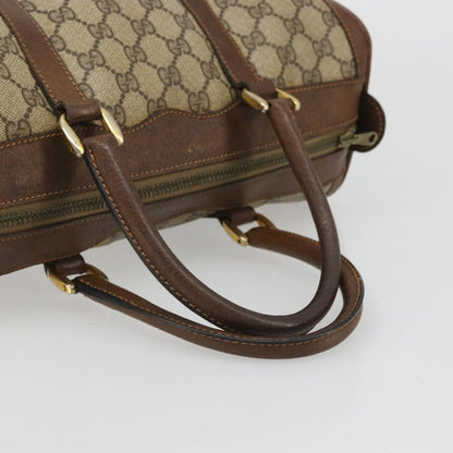 Gucci GUCCI GG Supreme Hand Bag PVC Beige Gold Authentic YKZ987