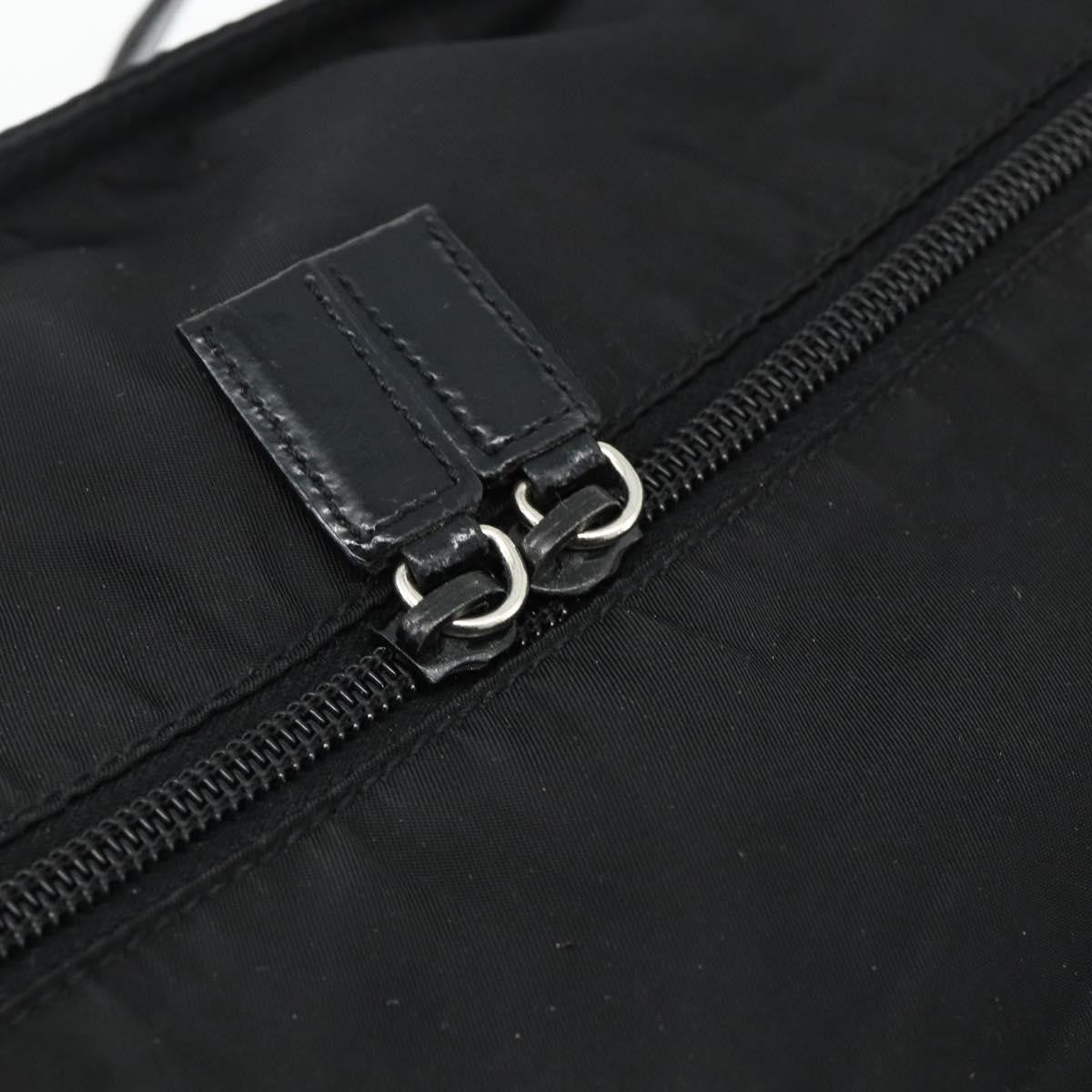 Prada PRADA Tote Bag Nylon Black Silver Authentic ep14252