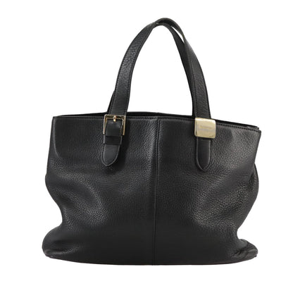 Burberrys Burberrys Hand Bag Leather Black Gold Authentic bs20817