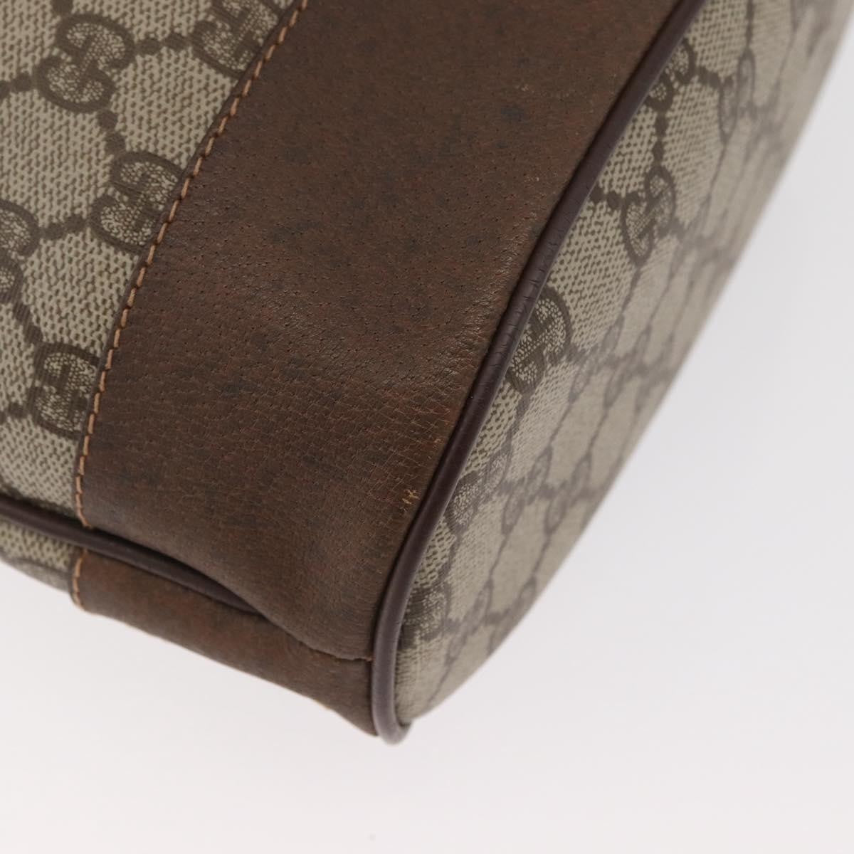 Gucci GUCCI GG Supreme Web Sherry Line Bag PVC Beige Gold 41 02 085 Authentic BA12841