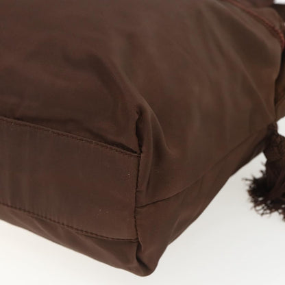 Prada PRADA Shoulder Bag Nylon Brown Authentic 162341
