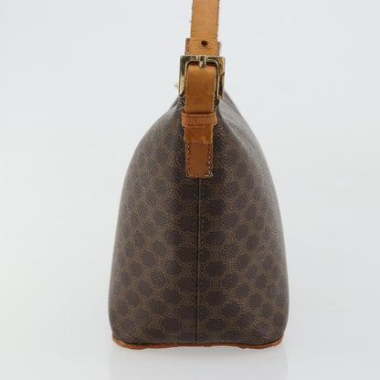 Celine CELINE Macadam Canvas Shoulder Bag PVC Leather Brown Gold Authentic bs34810