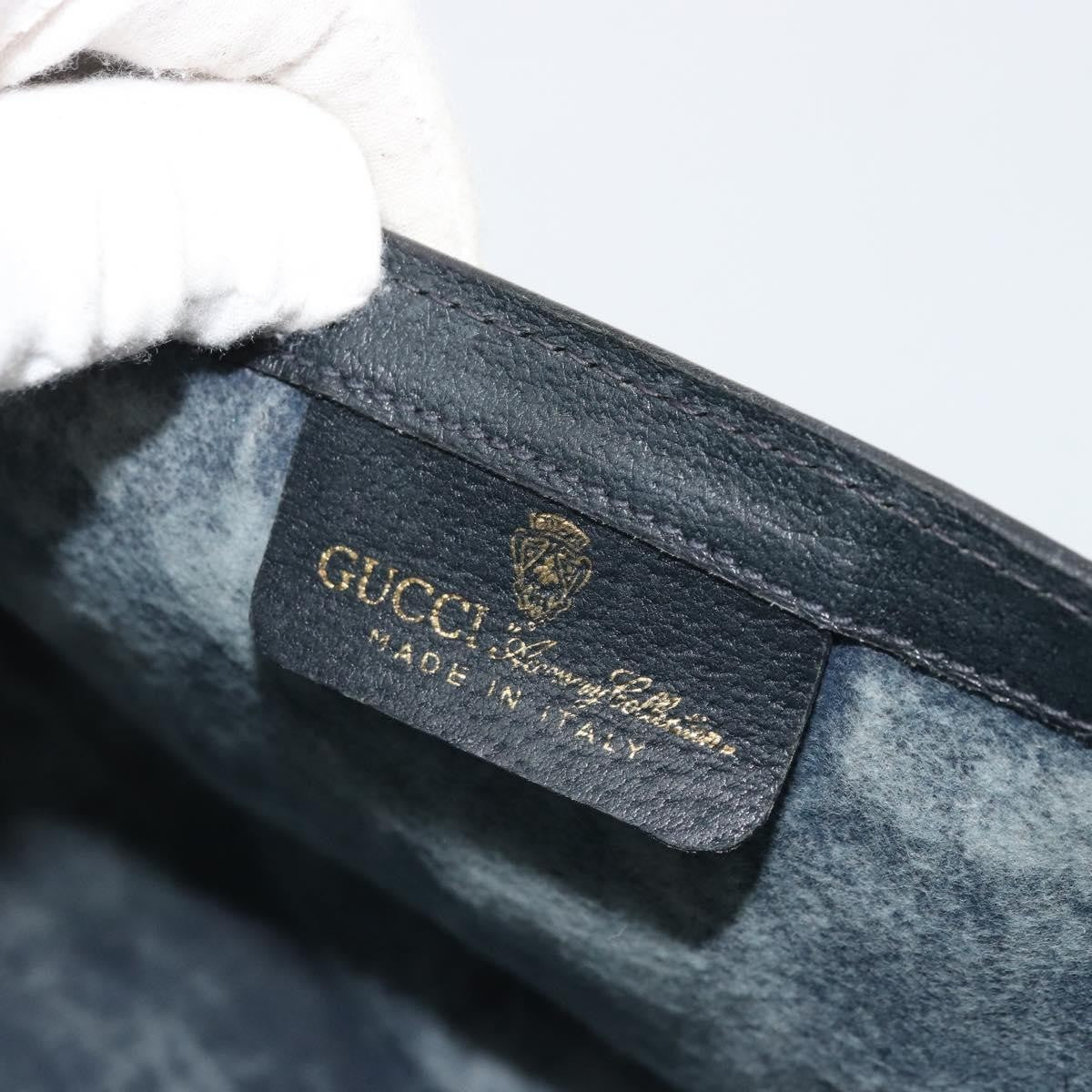 Gucci GUCCI GG Supreme Sherry Line Clutch Bag PVC Navy Gold 41 014 3087 Authentic YKZ1523