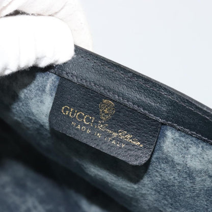 Gucci GUCCI GG Supreme Sherry Line Clutch Bag PVC Navy Gold 41 014 3087 Authentic YKZ1523