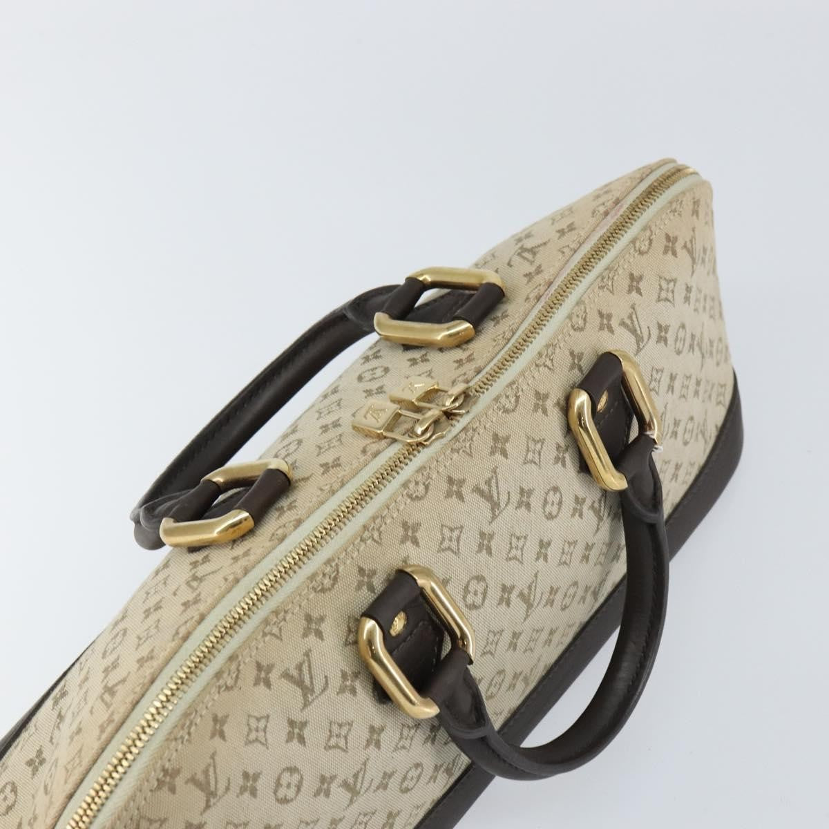 Louis Vuitton LOUIS VUITTON Monogram Mini Alma Ron Hand Bag Khaki M92206 LV Authentic 158341