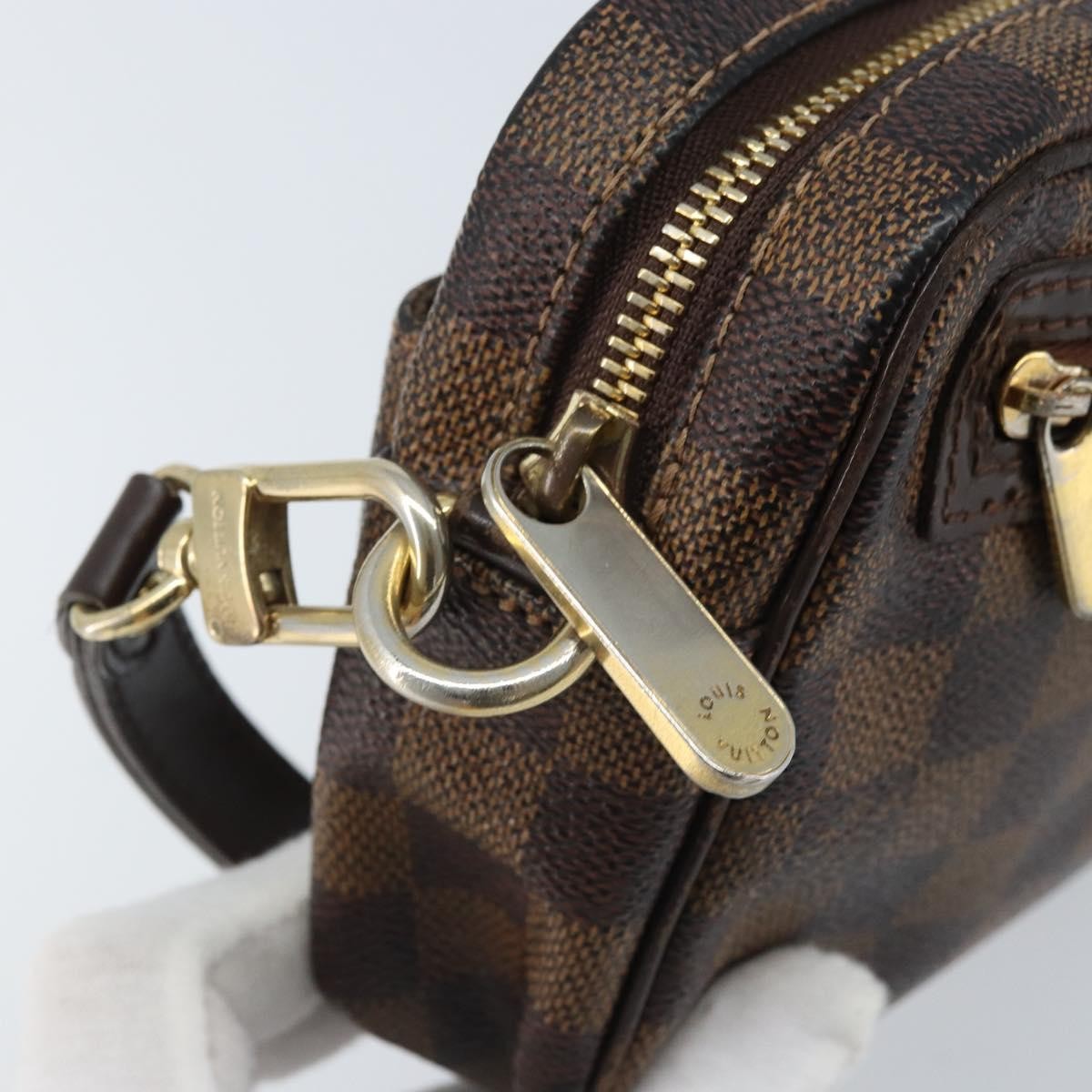 Louis Vuitton LOUIS VUITTON Damier Ebene Pochette Billets Macau Clutch Bag N61739 Authentic BA11690