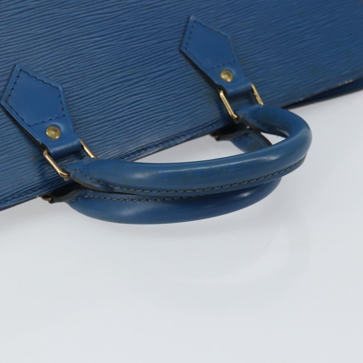 Louis Vuitton LOUIS VUITTON Epi Sac Triangle Hand Bag Blue M52095 LV Authentic 164160
