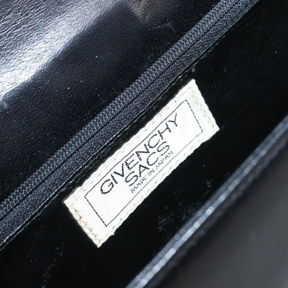 Givenchy GIVENCHY Chain Hand Bag Leather Black Gold Authentic 172216