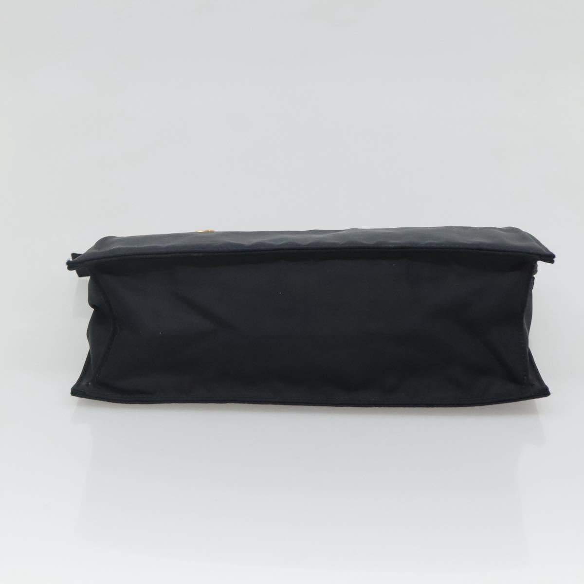 Prada PRADA Hand Bag Nylon Navy Gold Authentic 126301