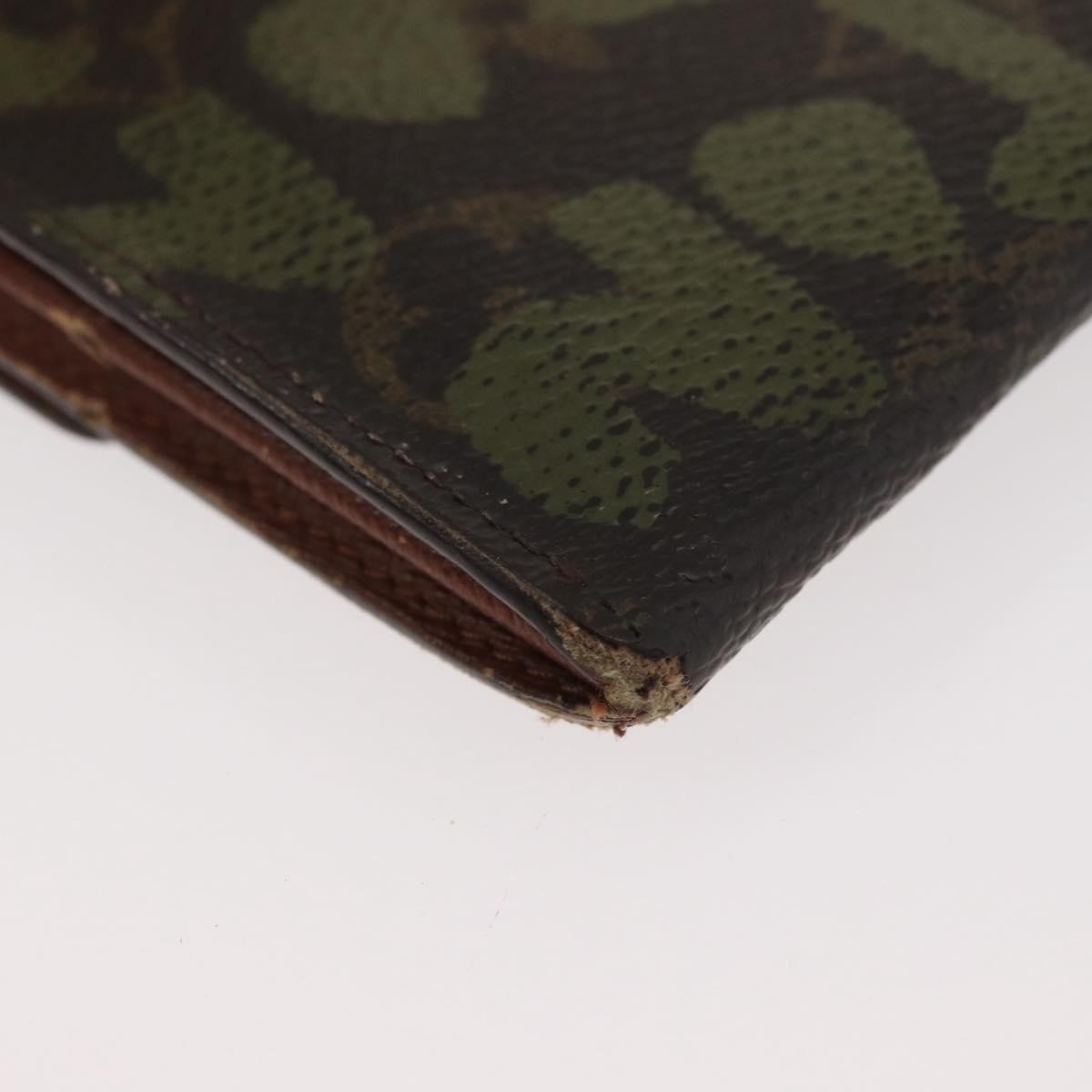 Louis Vuitton LOUIS VUITTON Graffiti Porte Monnaie Credit Wallet Khaki M92188 Authentic ARZ914 Bag