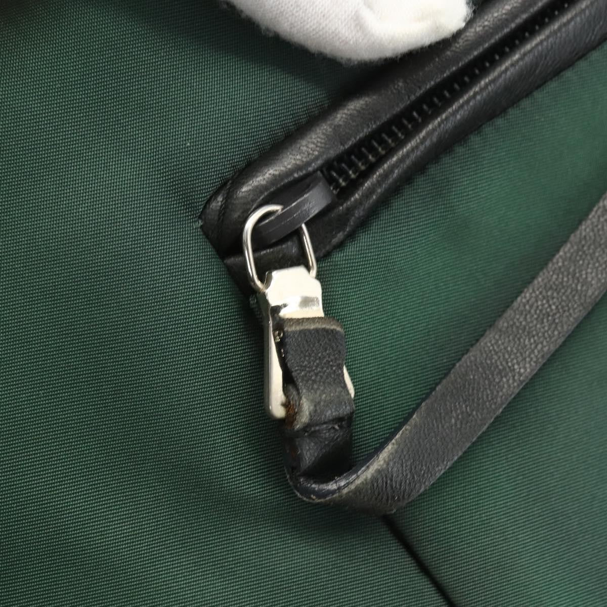 Prada PRADA Tote Bag Nylon Green Silver Authentic 155085