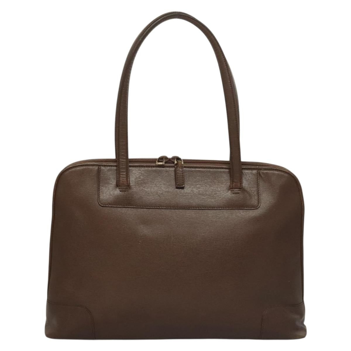 Gucci GUCCI Tote Bag Leather Brown Authentic 133332