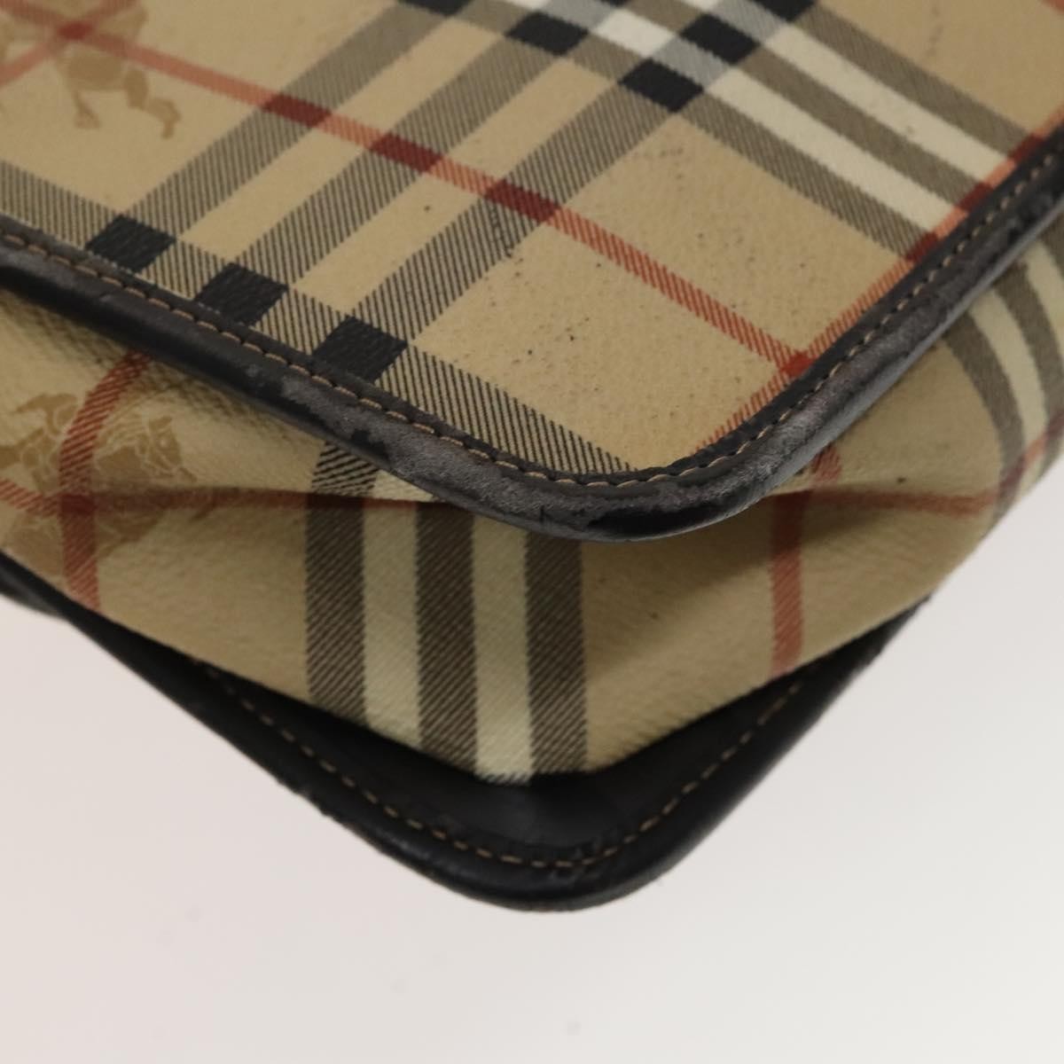 Burberrys Burberrys BURBERRY Nova Check Shoulder Bag PVC Beige Gold Authentic 136729