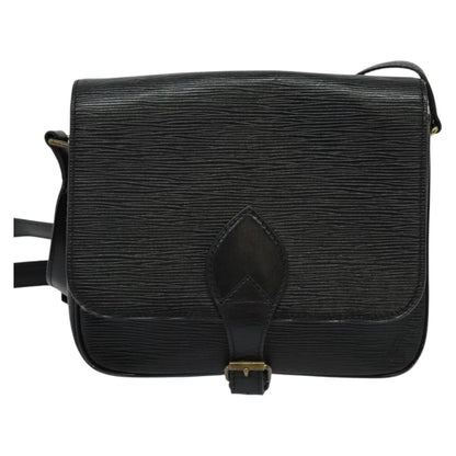Louis Vuitton LOUIS VUITTON Epi Cartouchiere MM Shoulder Bag Black Noir M52242 LV Authentic BA4693