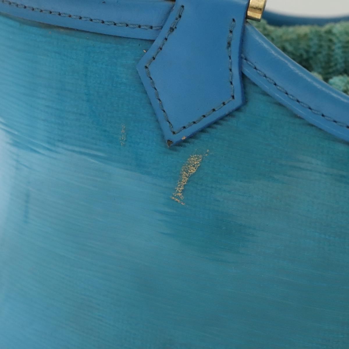 Louis Vuitton LOUIS VUITTON Epi Plage Mini Lagoon Bay Hand Bag Blue M92472 LV Authentic ep10332