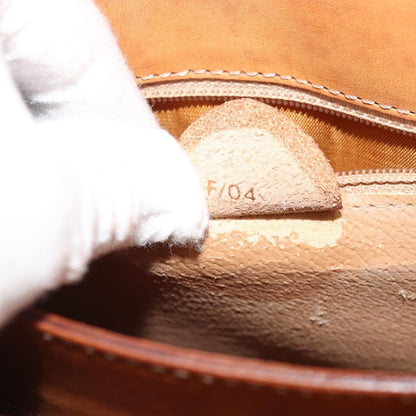Celine CELINE Macadam Canvas Hand Bag PVC Leather Brown Gold Authentic YKZ1290