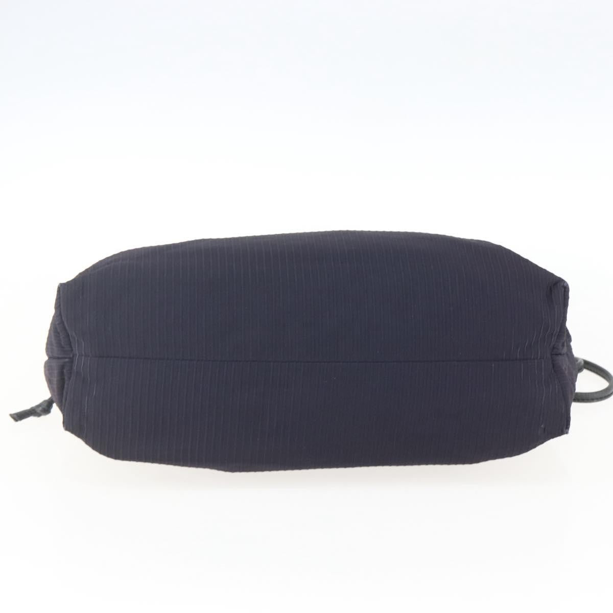 Loewe LOEWE Shoulder Bag Nylon Navy Gold Authentic 159401