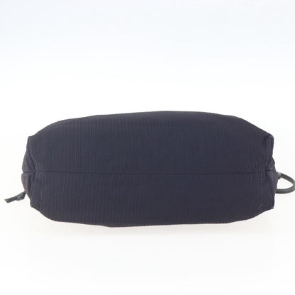 Loewe LOEWE Shoulder Bag Nylon Navy Gold Authentic 159401