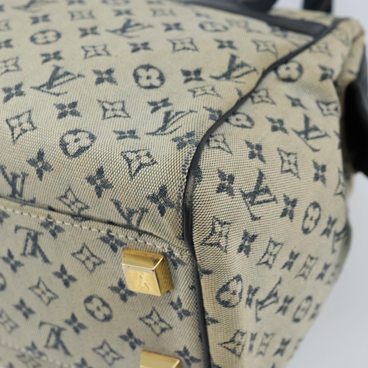 Louis Vuitton LOUIS VUITTON Monogram Mini Josephine PM Hand Bag Blue M92049 LV Authentic ep13340