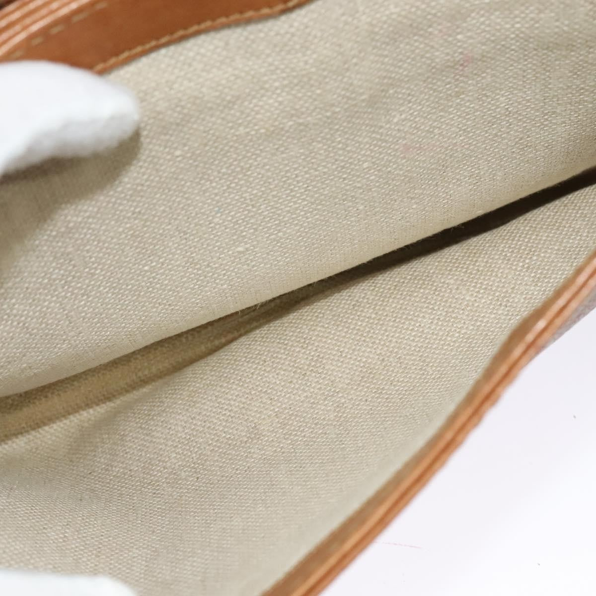 Gucci GUCCI GG Canvas Shoulder Bag Beige Gold 257024 Authentic BA2928