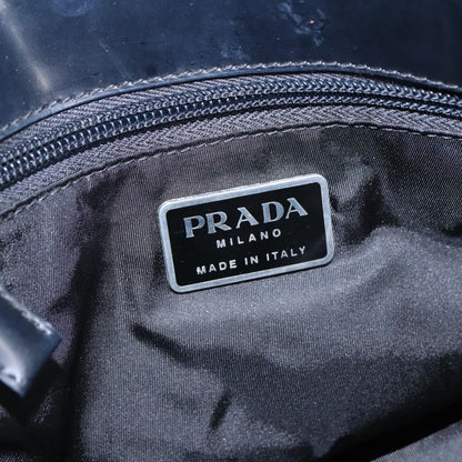Prada PRADA Hand Bag Nylon Black Silver Authentic 96925