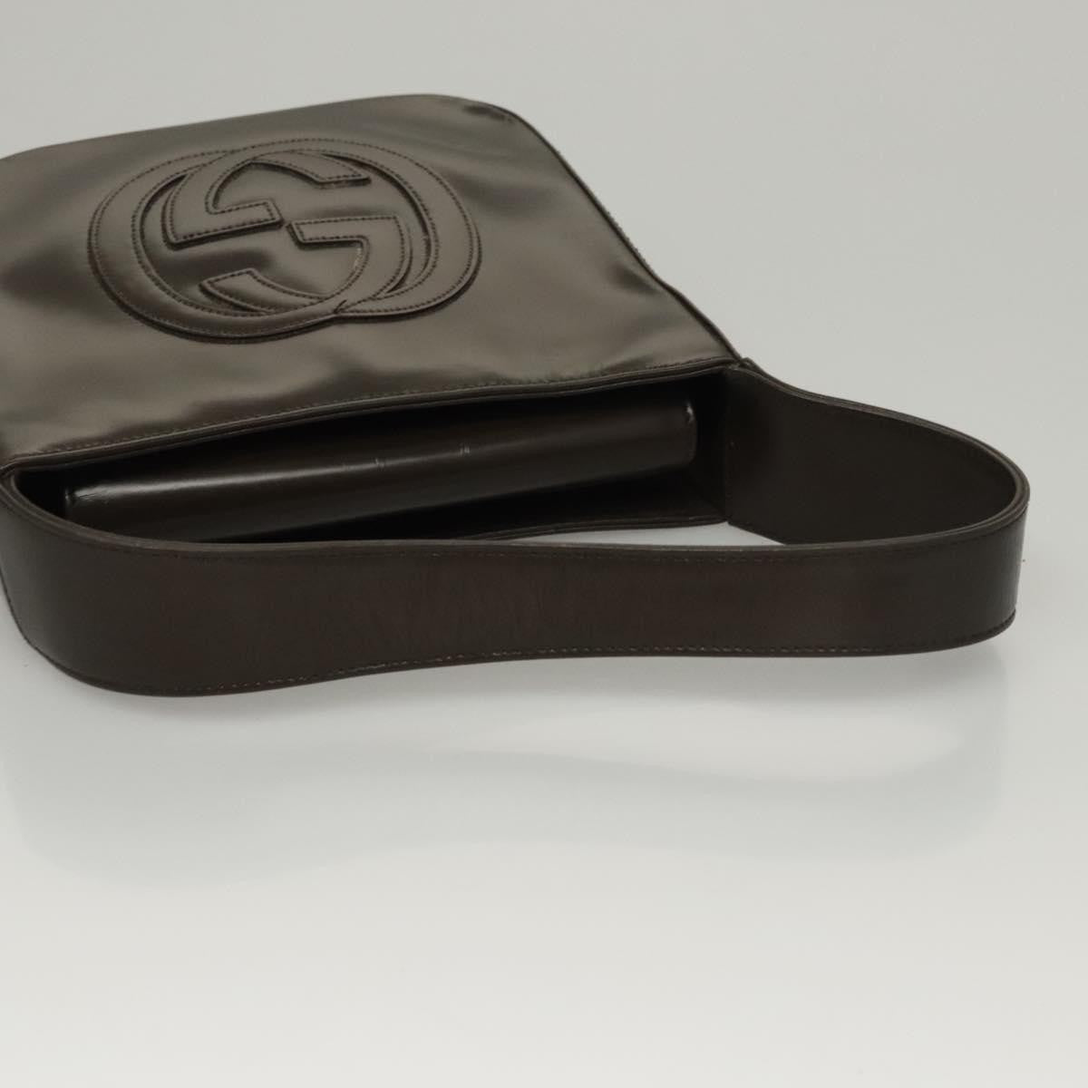Gucci GUCCI Shoulder Bag Patent leather Brown 007 2023 0249 Authentic 117516