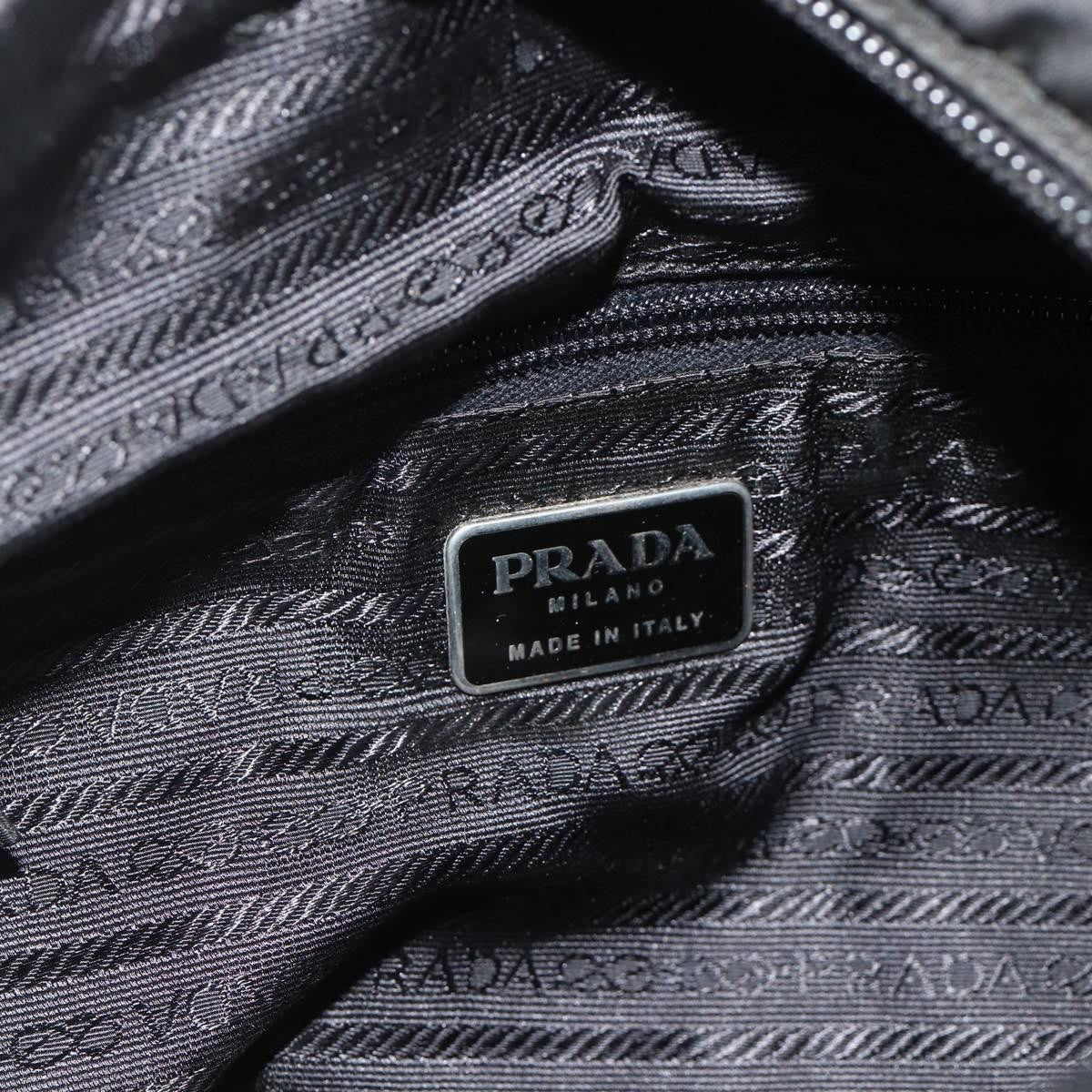 Prada PRADA Tote Bag Nylon Black Silver Authentic bs34741