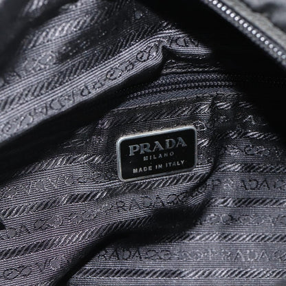 Prada PRADA Tote Bag Nylon Black Silver Authentic bs34741