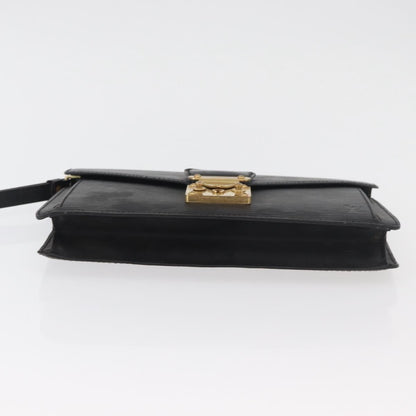 Louis Vuitton LOUIS VUITTON Epi Serie Dragonne Clutch Bag Black Noir M52612 LV Authentic bs35123