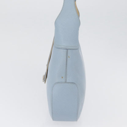 Salvatore Ferragamo Salvatore Ferragamo Gancini Shoulder Bag Leather Light Blue Silver Authentic fm5224