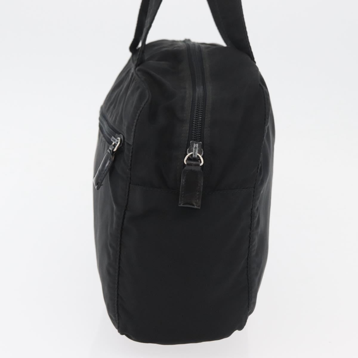 Prada PRADA Hand Bag Nylon Black Silver Authentic bs35154