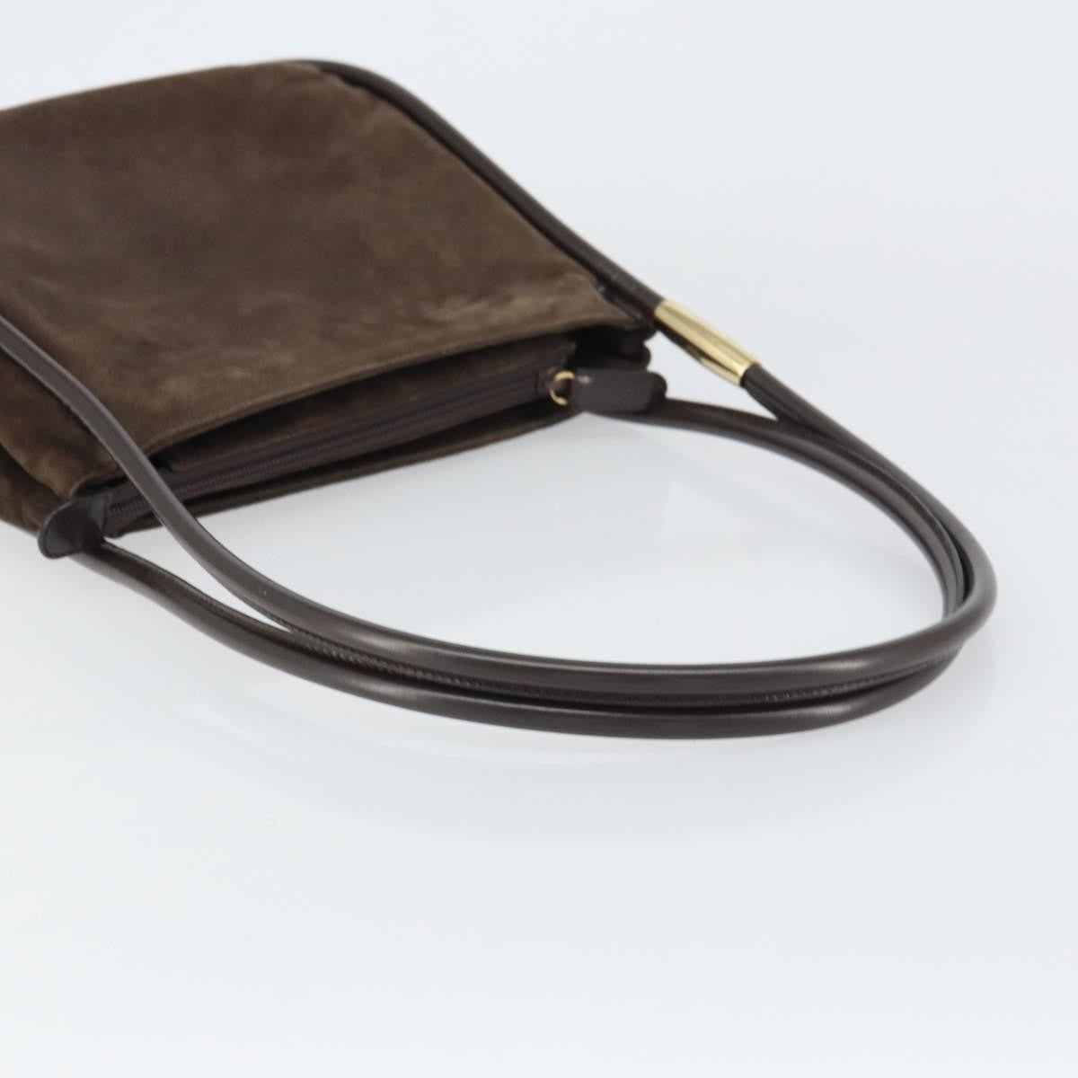 Gucci GUCCI Shoulder Bag Suede Brown Gold 000 2855 0550 0 Authentic 156851