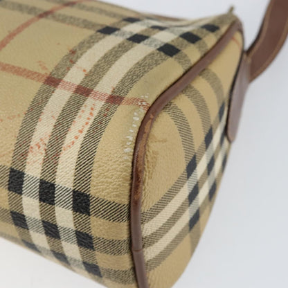 Burberrys Burberrys Nova Check Shoulder Bag PVC Beige Gold Authentic ka004