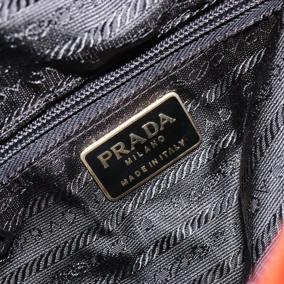 Prada PRADA Hand Bag Velor Brown Gold Authentic bs35158