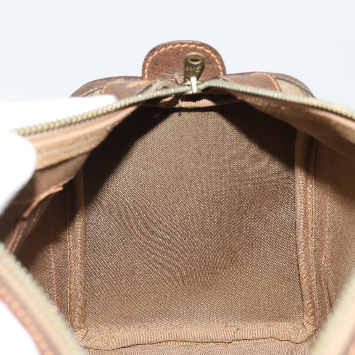 Gucci GUCCI GG Supreme Hand Bag PVC Beige Gold Authentic YKZ987