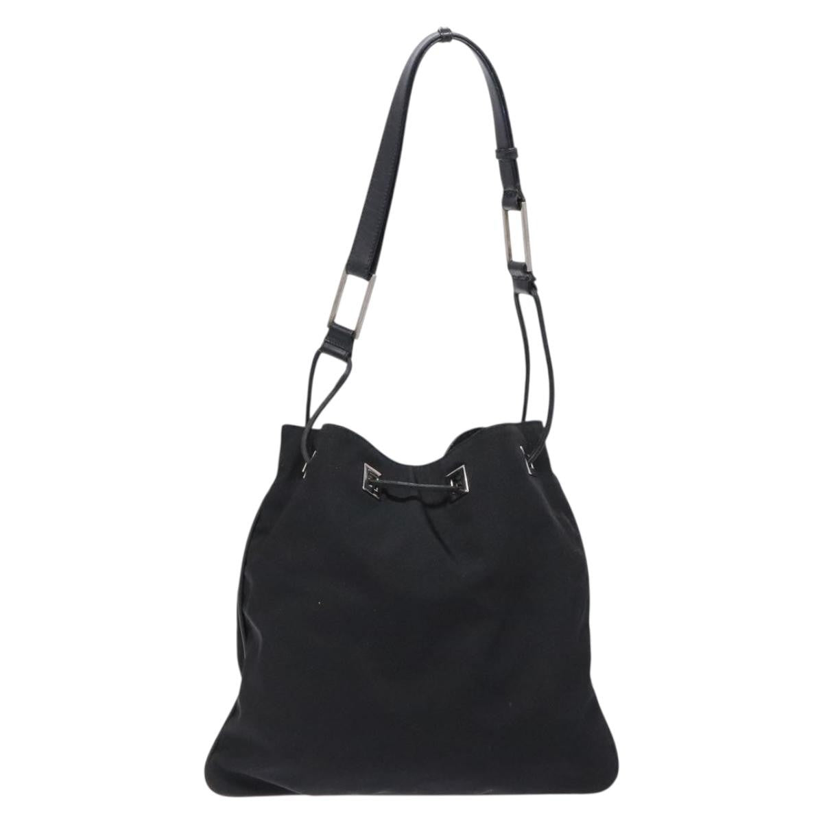 Gucci GUCCI Shoulder Bag Canvas Black Silver 001 4021 Authentic ep9915