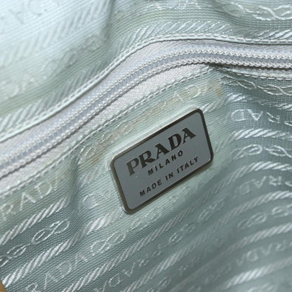 Prada PRADA Hand Bag Canvas Pink Silver Authentic 172212