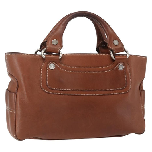 Celine CELINE Boogie bag Hand Bag Leather Brown Silver Authentic ka853