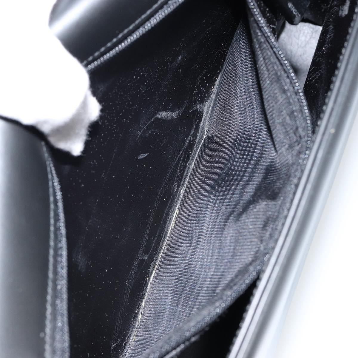 Gucci GUCCI Shoulder Bag Leather Black Silver 001 3064 Authentic 146004